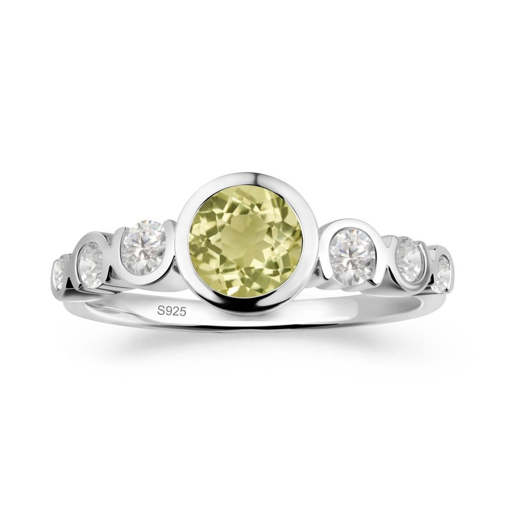 Lemon Quartz Multi Stone Engagement Ring - LUO Jewelry #metal_sterling silver