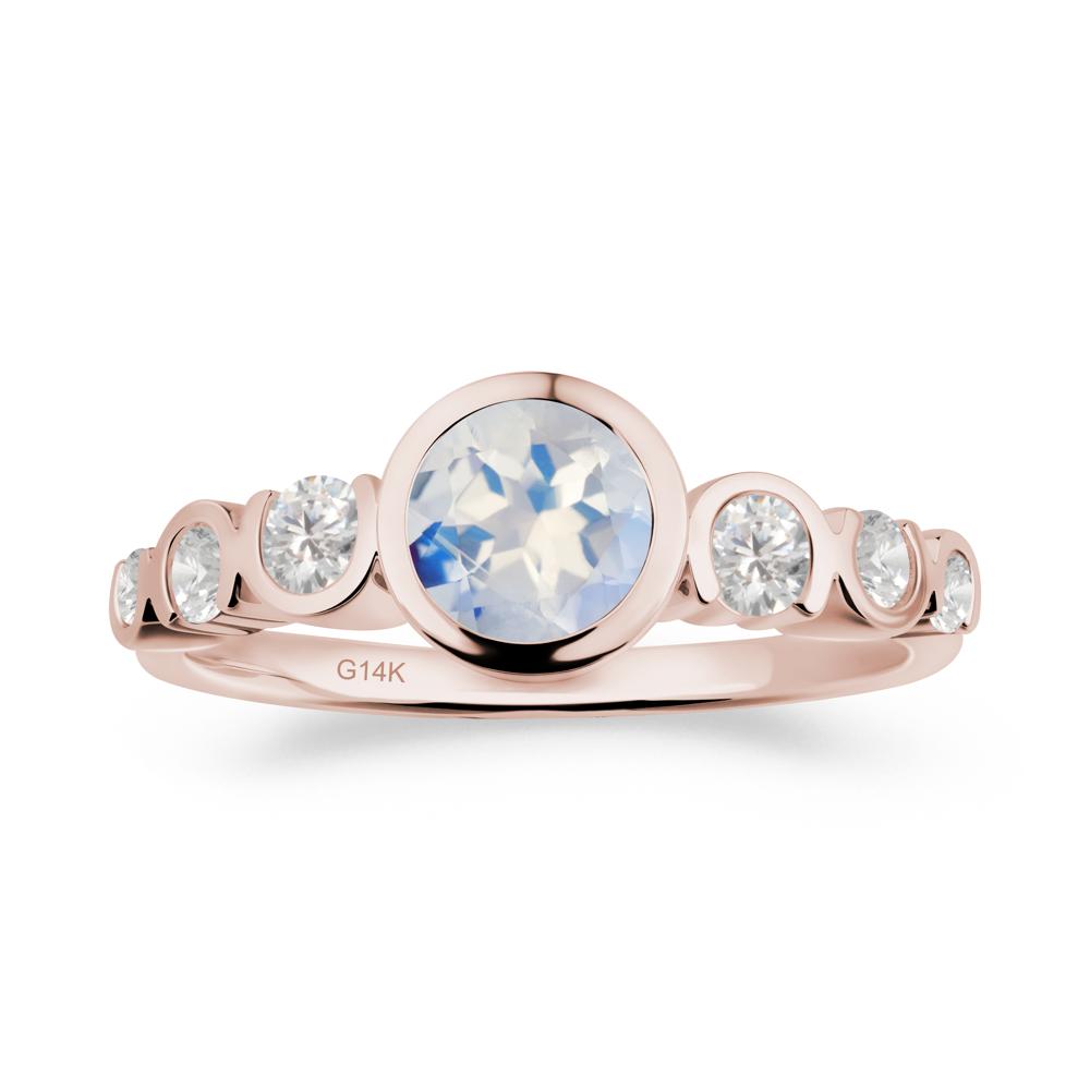 Moonstone Multi Stone Engagement Ring - LUO Jewelry #metal_14k rose gold