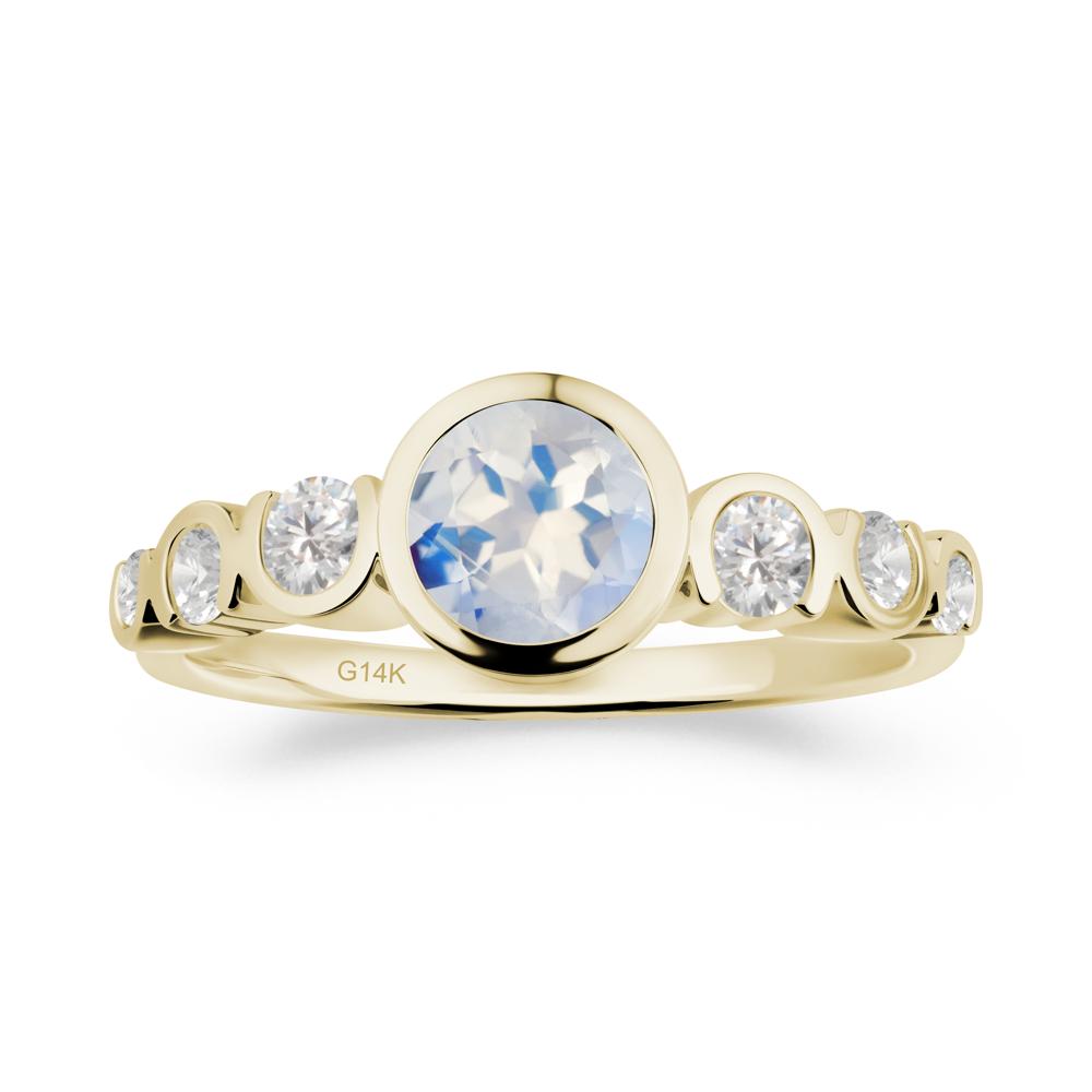 Moonstone Multi Stone Engagement Ring - LUO Jewelry #metal_14k yellow gold