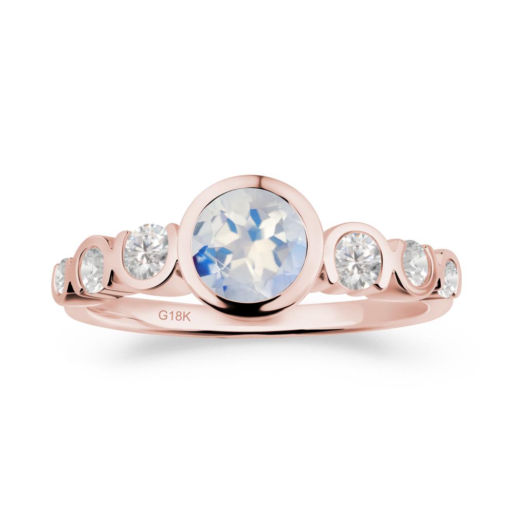 Moonstone Multi Stone Engagement Ring - LUO Jewelry #metal_18k rose gold