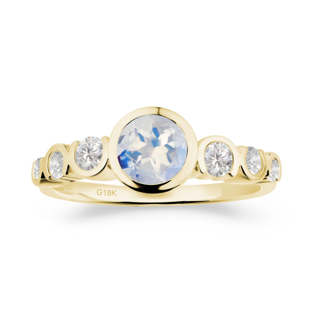 Moonstone Multi Stone Engagement Ring - LUO Jewelry #metal_18k yellow gold