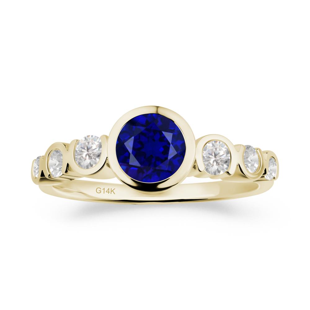 Sapphire Multi Stone Engagement Ring - LUO Jewelry #metal_14k yellow gold