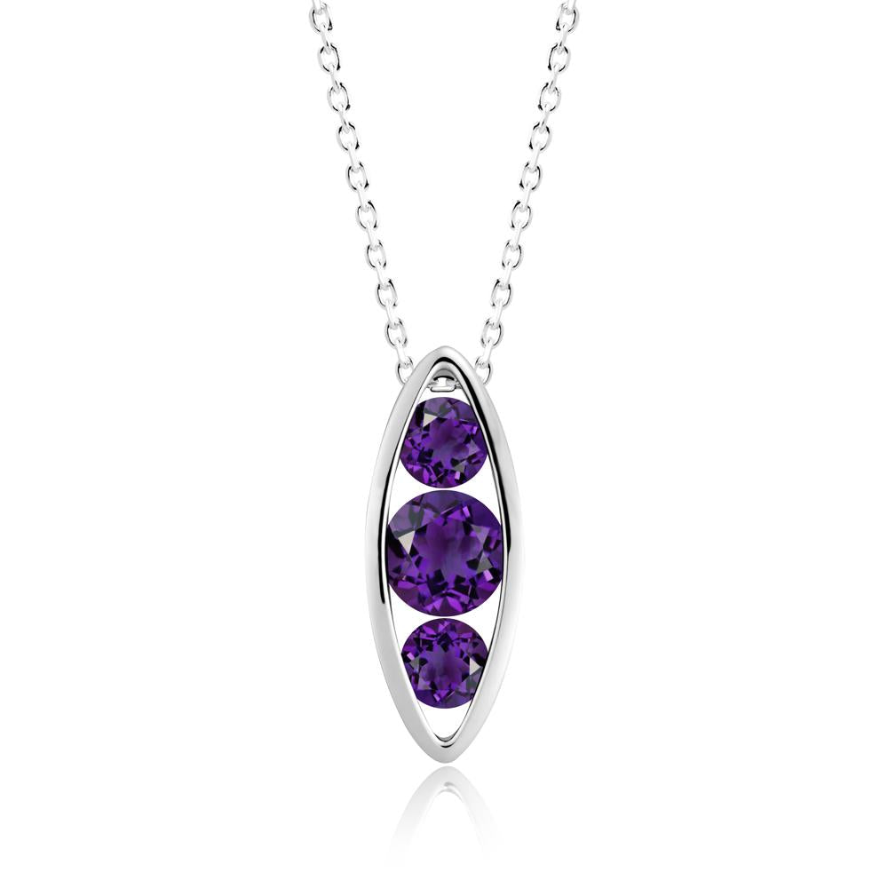 Pod Inpsired Amethyst Necklace - LUO Jewelry #metal_sterling silver