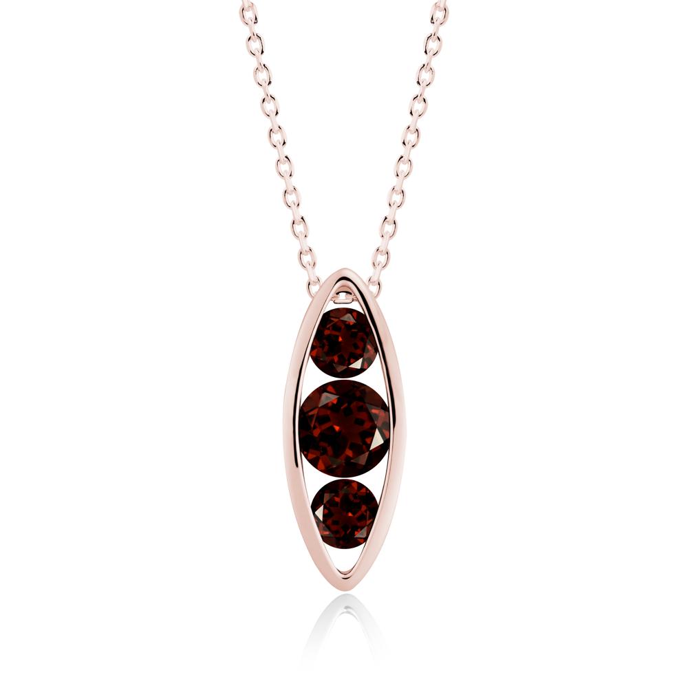 Pod Inpsired Garnet Necklace - LUO Jewelry #metal_18k rose gold