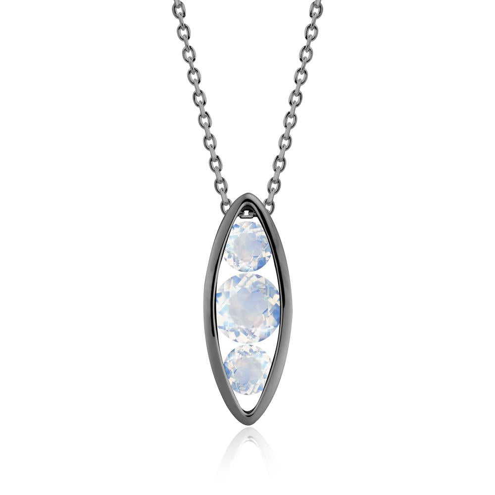 Pod Inpsired Moonstone Necklace - LUO Jewelry #metal_black finish sterling silver