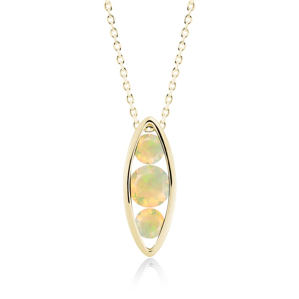 Pod Inpsired Opal Necklace - LUO Jewelry #metal_18k yellow gold