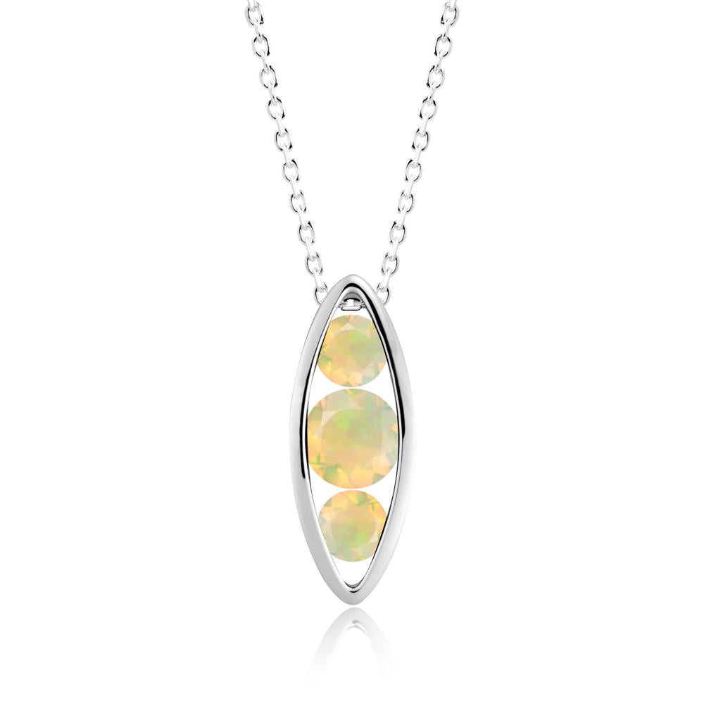 Pod Inpsired Opal Necklace - LUO Jewelry #metal_sterling silver