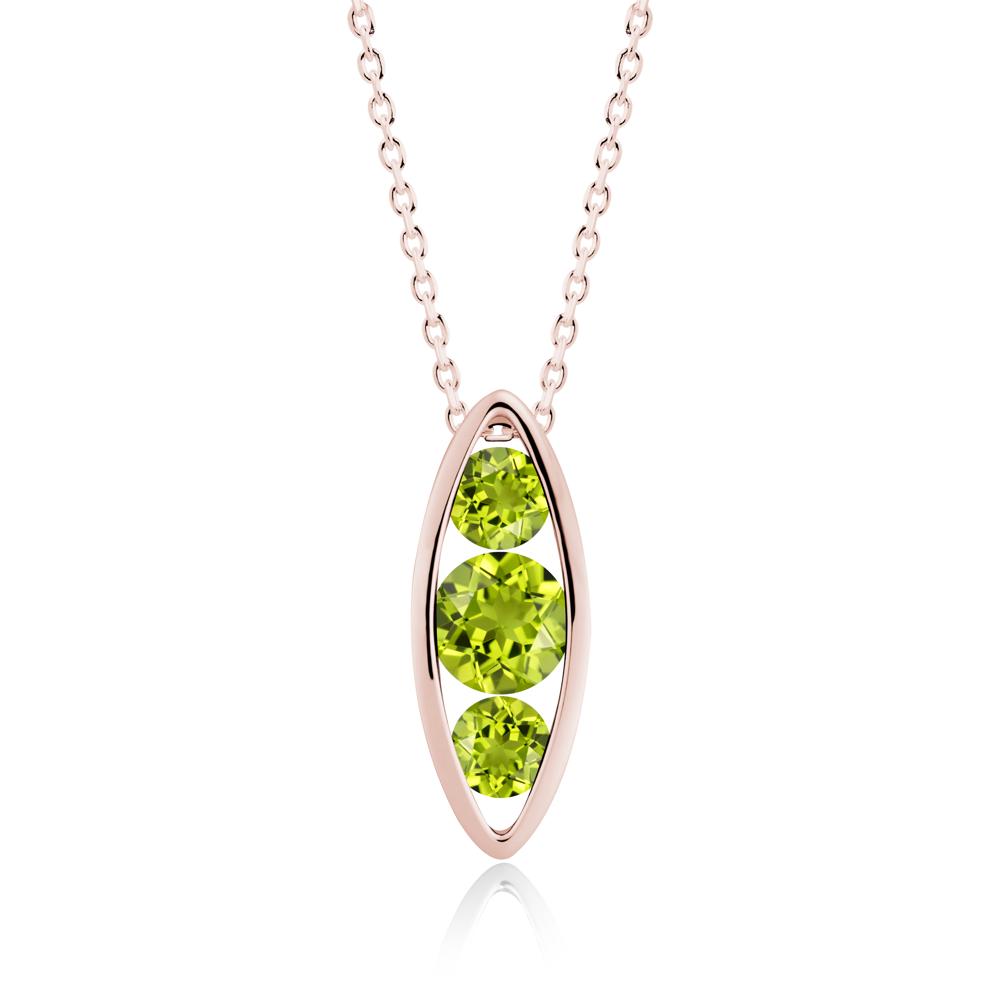 Pod Inpsired Peridot Necklace - LUO Jewelry #metal_18k rose gold