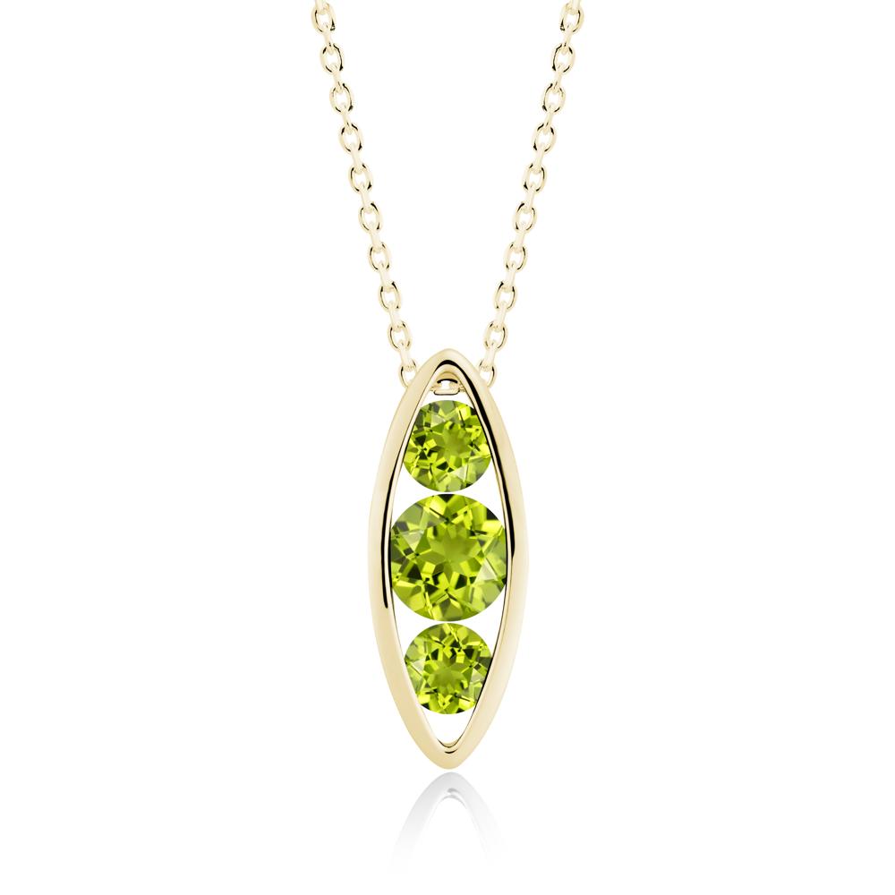 Pod Inpsired Peridot Necklace - LUO Jewelry #metal_18k yellow gold