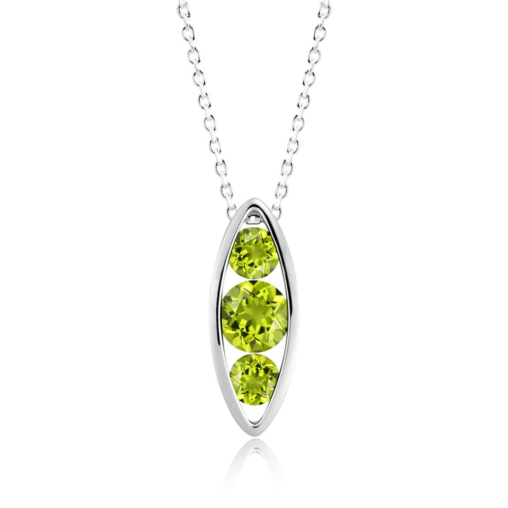 Pod Inpsired Peridot Necklace - LUO Jewelry #metal_sterling silver