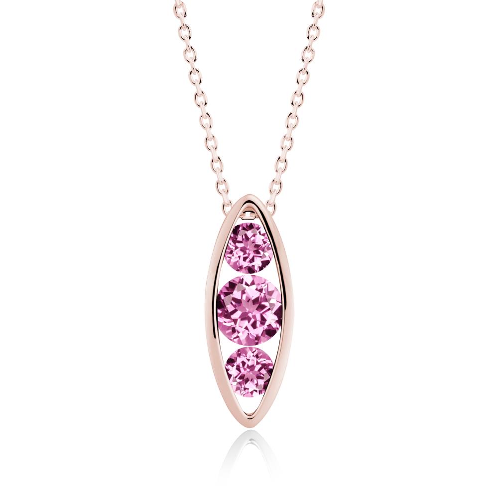 Pod Inpsired Pink Sapphire Necklace - LUO Jewelry #metal_18k rose gold