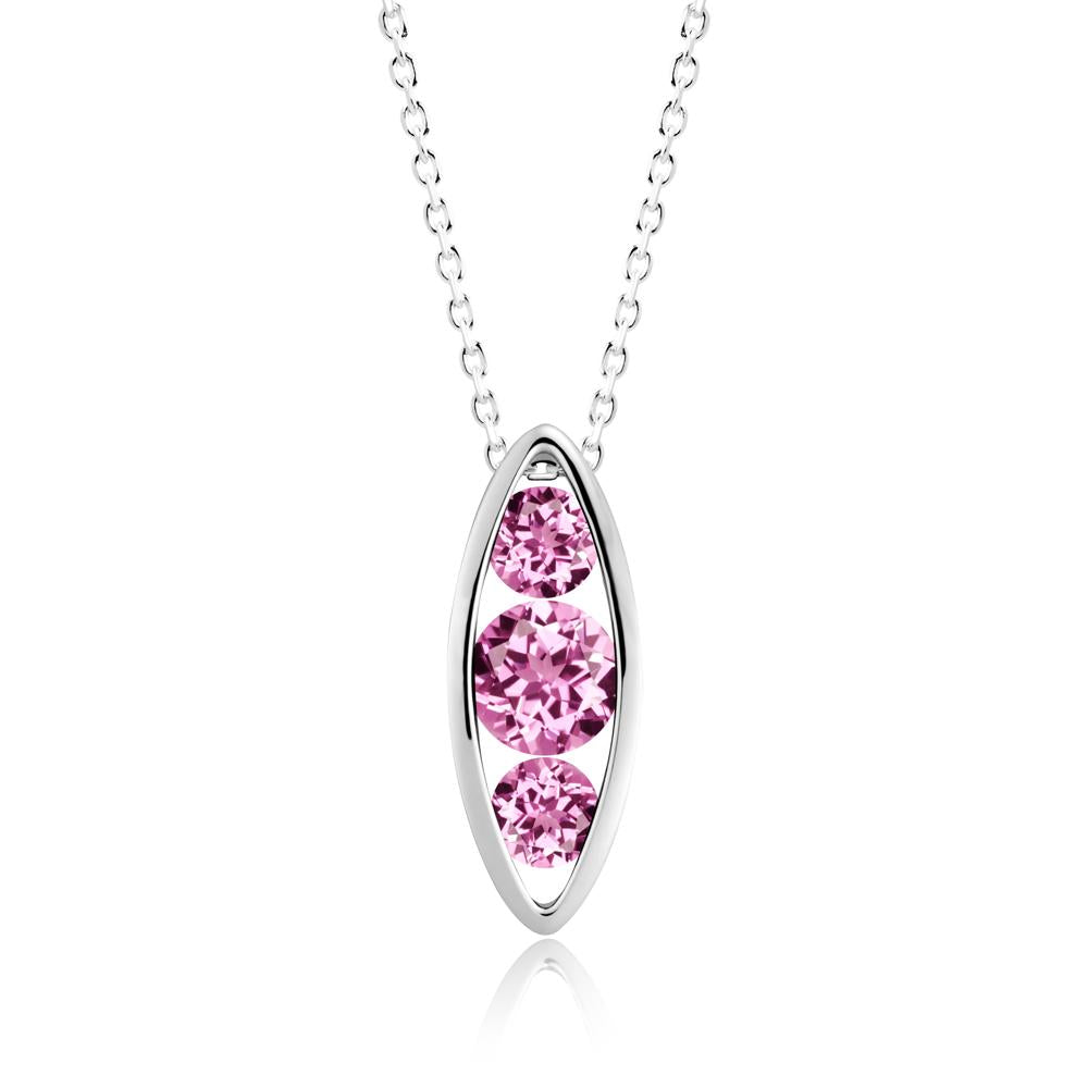 Pod Inpsired Pink Sapphire Necklace - LUO Jewelry #metal_sterling silver