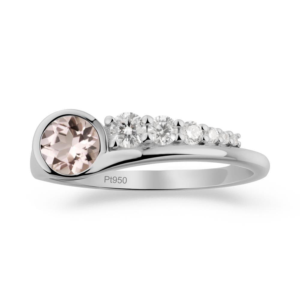 Six-Stone Graduated Bezel Morganite Ring - LUO Jewelry #metal_platinum