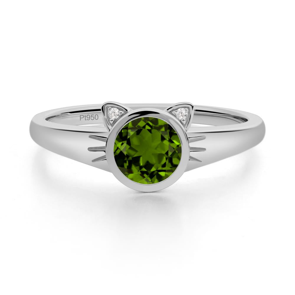 Car Ear Inspired Diopside Ring - LUO Jewelry #metal_platinum