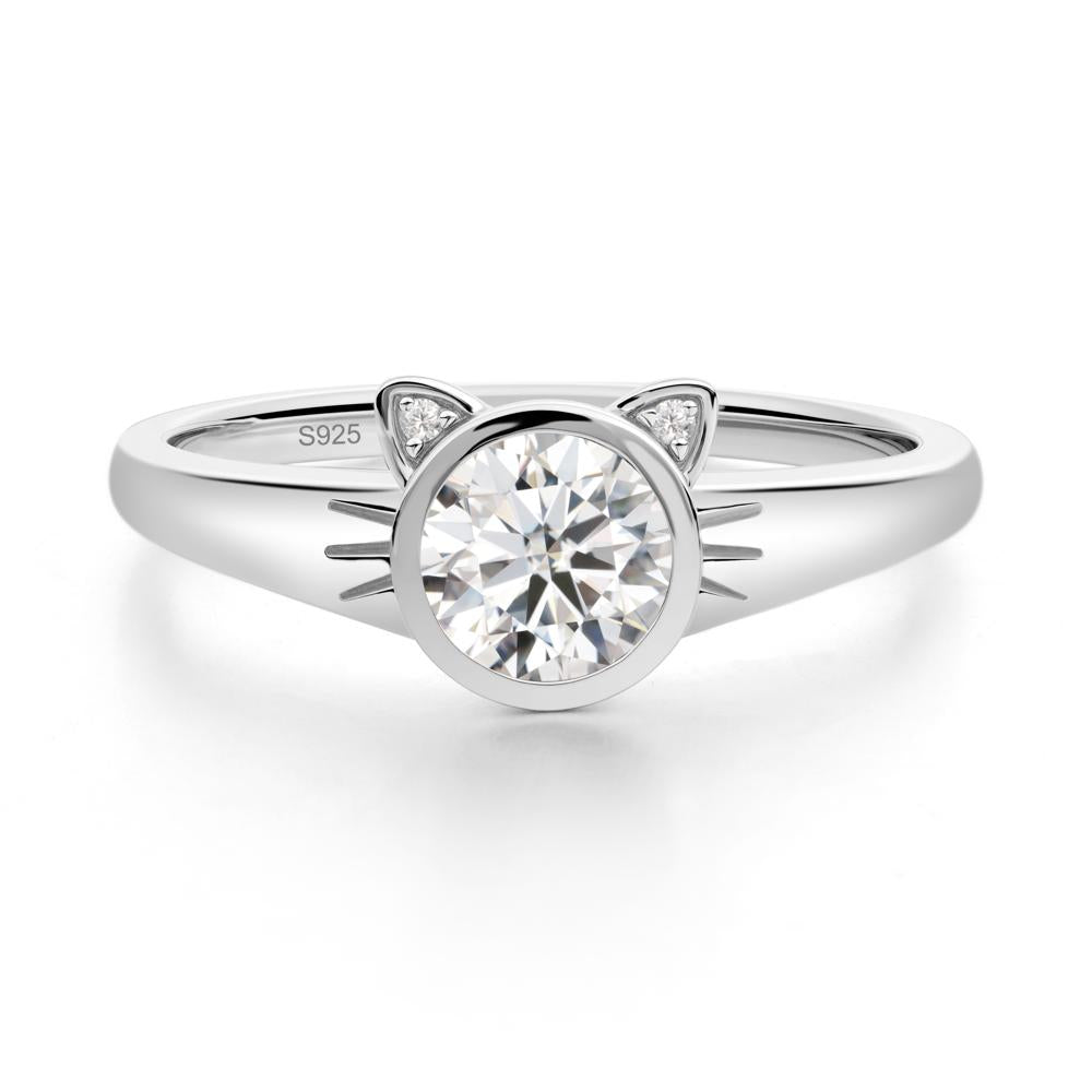 Car Ear Inspired Moissanite Ring - LUO Jewelry #metal_sterling silver