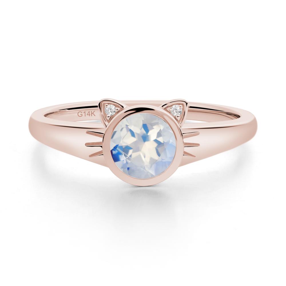 Car Ear Inspired Moonstone Ring - LUO Jewelry #metal_14k rose gold