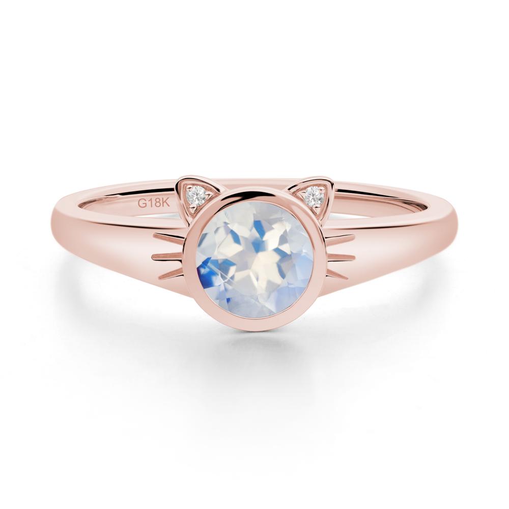 Car Ear Inspired Moonstone Ring - LUO Jewelry #metal_18k rose gold