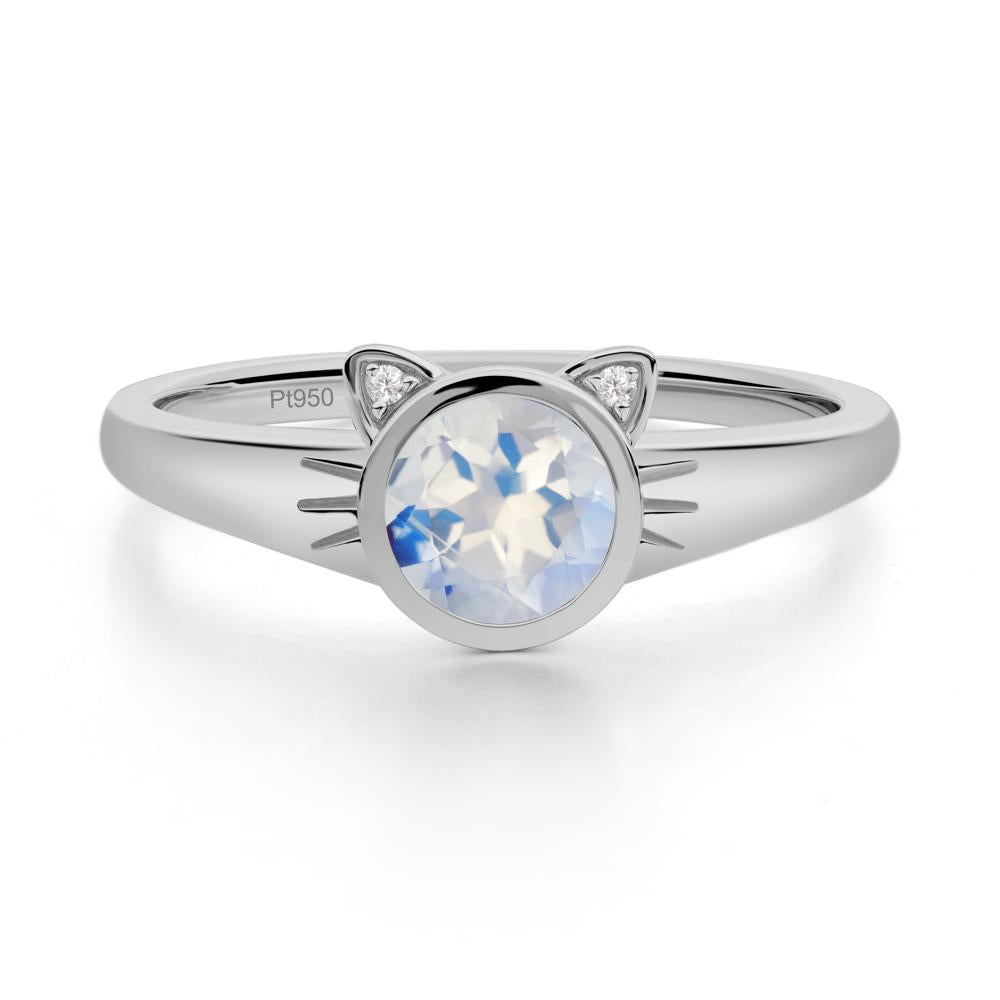 Car Ear Inspired Moonstone Ring - LUO Jewelry #metal_platinum