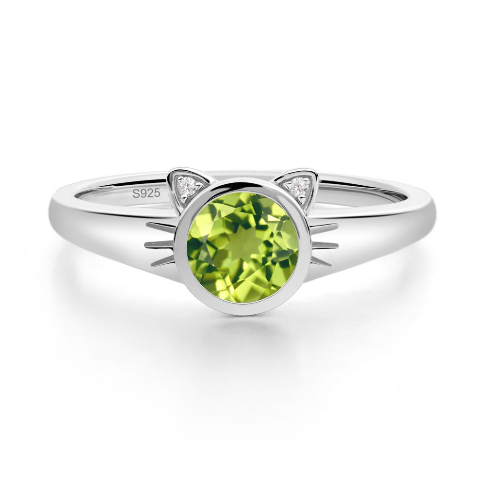 Car Ear Inspired Peridot Ring - LUO Jewelry #metal_sterling silver