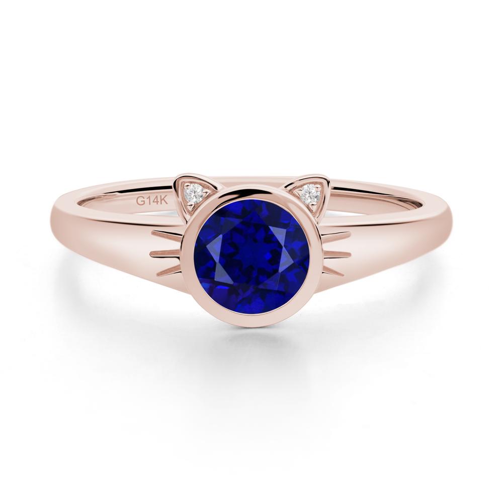 Car Ear Inspired Sapphire Ring - LUO Jewelry #metal_14k rose gold