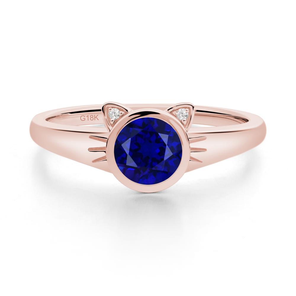 Car Ear Inspired Sapphire Ring - LUO Jewelry #metal_18k rose gold