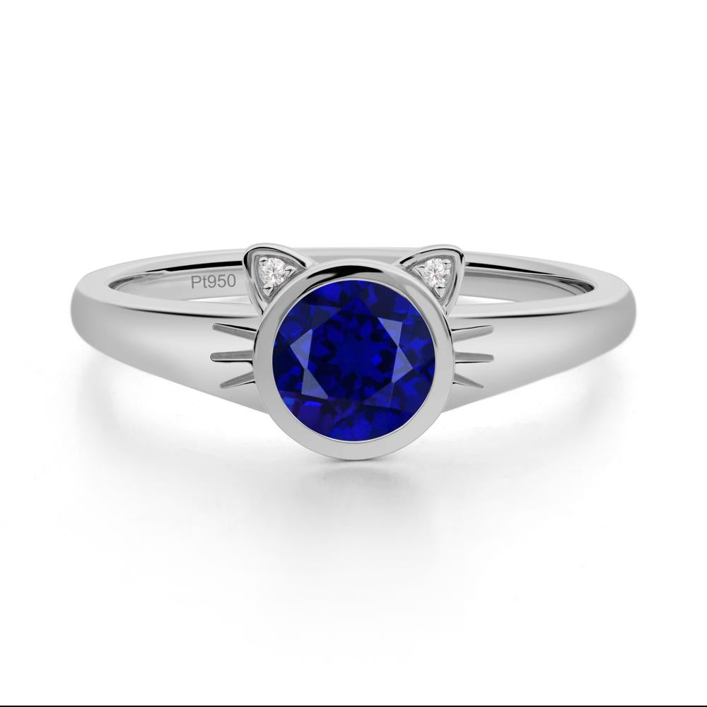 Car Ear Inspired Sapphire Ring - LUO Jewelry #metal_platinum