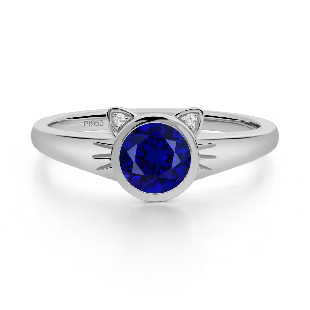 Car Ear Inspired Sapphire Ring - LUO Jewelry #metal_platinum