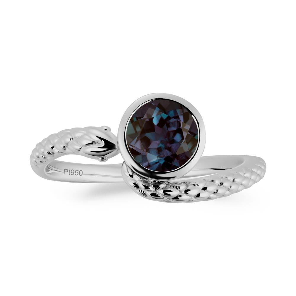 Snake Wrap Alexandrite Ring - LUO Jewelry #metal_platinum
