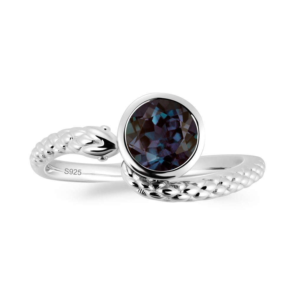 Snake Wrap Alexandrite Ring - LUO Jewelry #metal_sterling silver