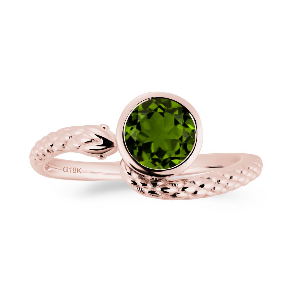 Snake Wrap Diopside Ring - LUO Jewelry #metal_18k rose gold