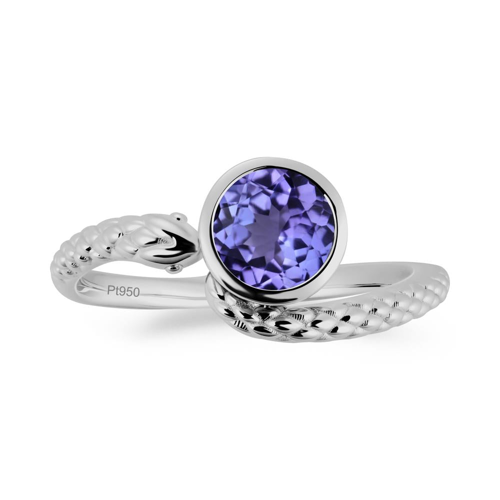 Snake Wrap Tanzanite Ring - LUO Jewelry #metal_platinum