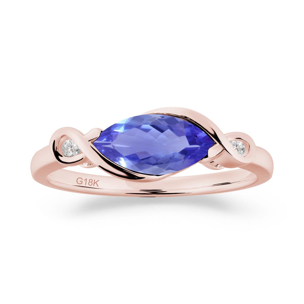 Teardrop Tanzanite Infinity Knot Ring - LUO Jewelry #metal_18k rose gold