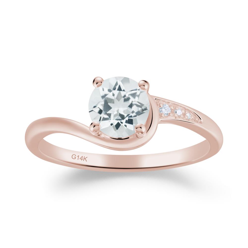 Classic Aquamarine Wrap Engagement Ring - LUO Jewelry #metal_14k rose gold