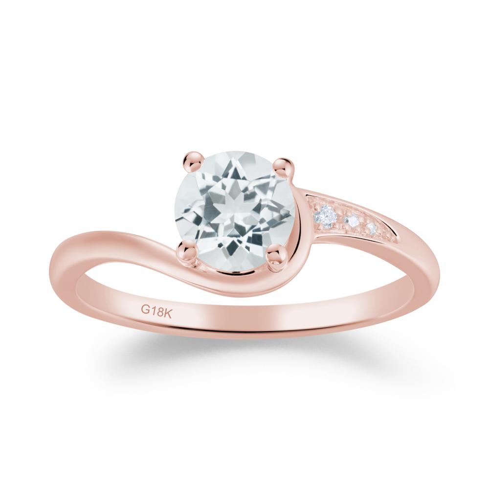 Classic Aquamarine Wrap Engagement Ring - LUO Jewelry #metal_18k rose gold