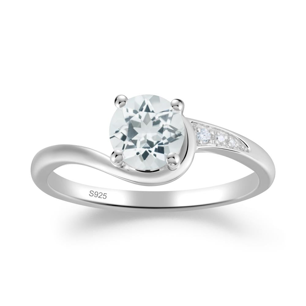 Classic Aquamarine Wrap Engagement Ring - LUO Jewelry #metal_sterling silver