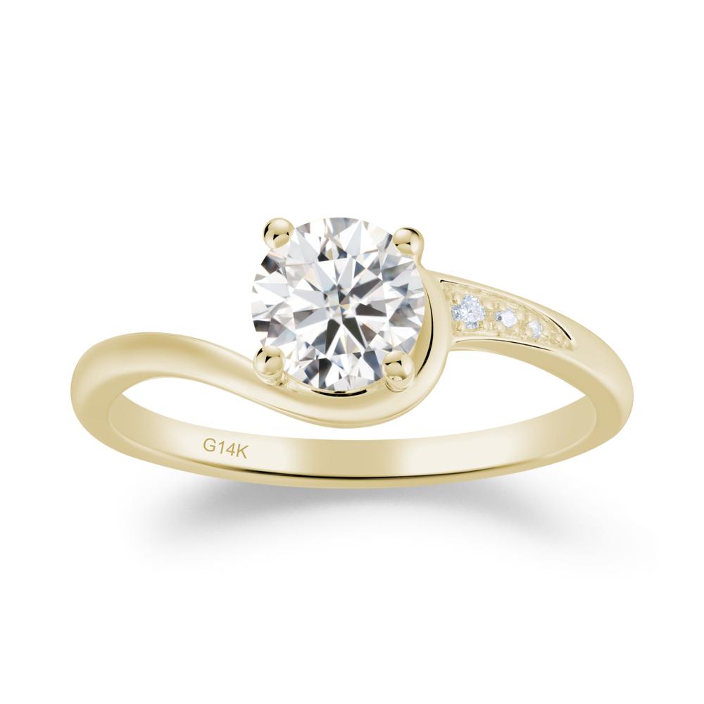 Classic Moissanite Wrap Engagement Ring - LUO Jewelry #metal_14k yellow gold