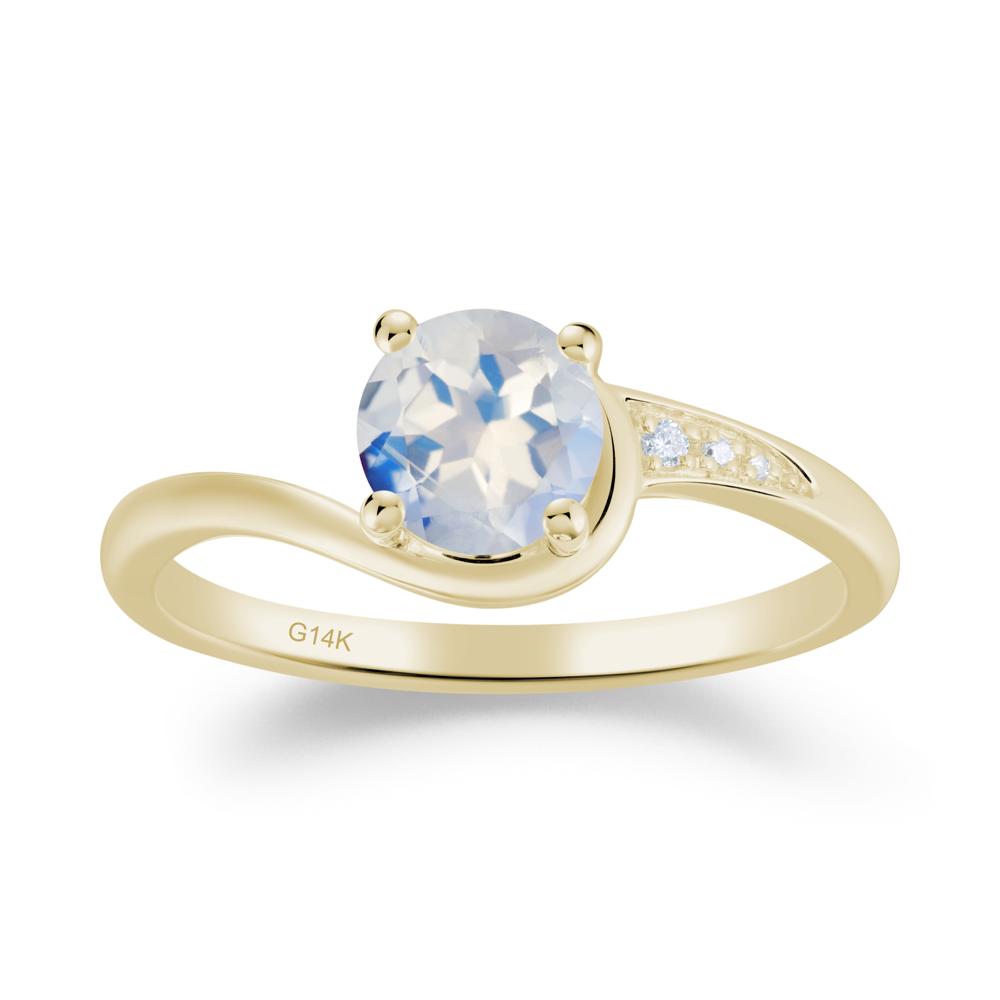 Classic Moonstone Wrap Engagement Ring - LUO Jewelry #metal_14k yellow gold