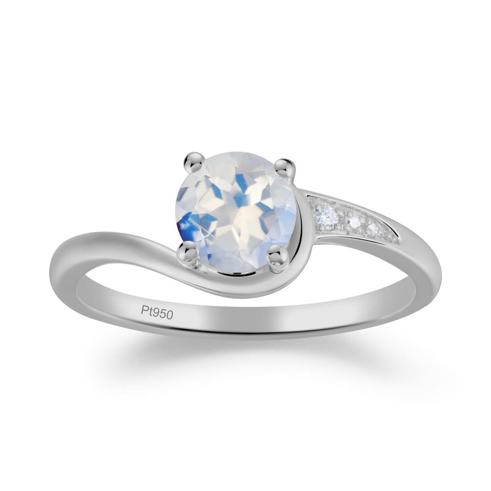 Classic Moonstone Wrap Engagement Ring - LUO Jewelry #metal_platinum