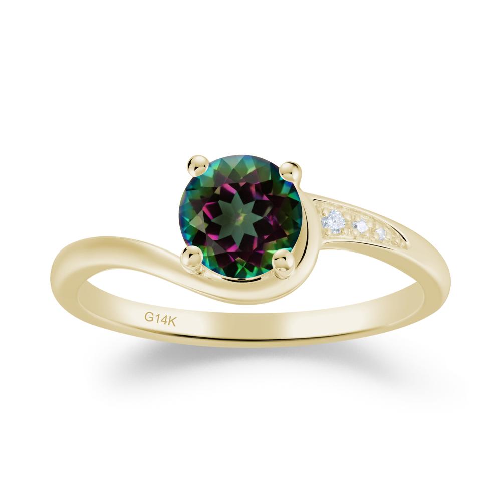 Classic Mystic Topaz Wrap Engagement Ring - LUO Jewelry #metal_14k yellow gold