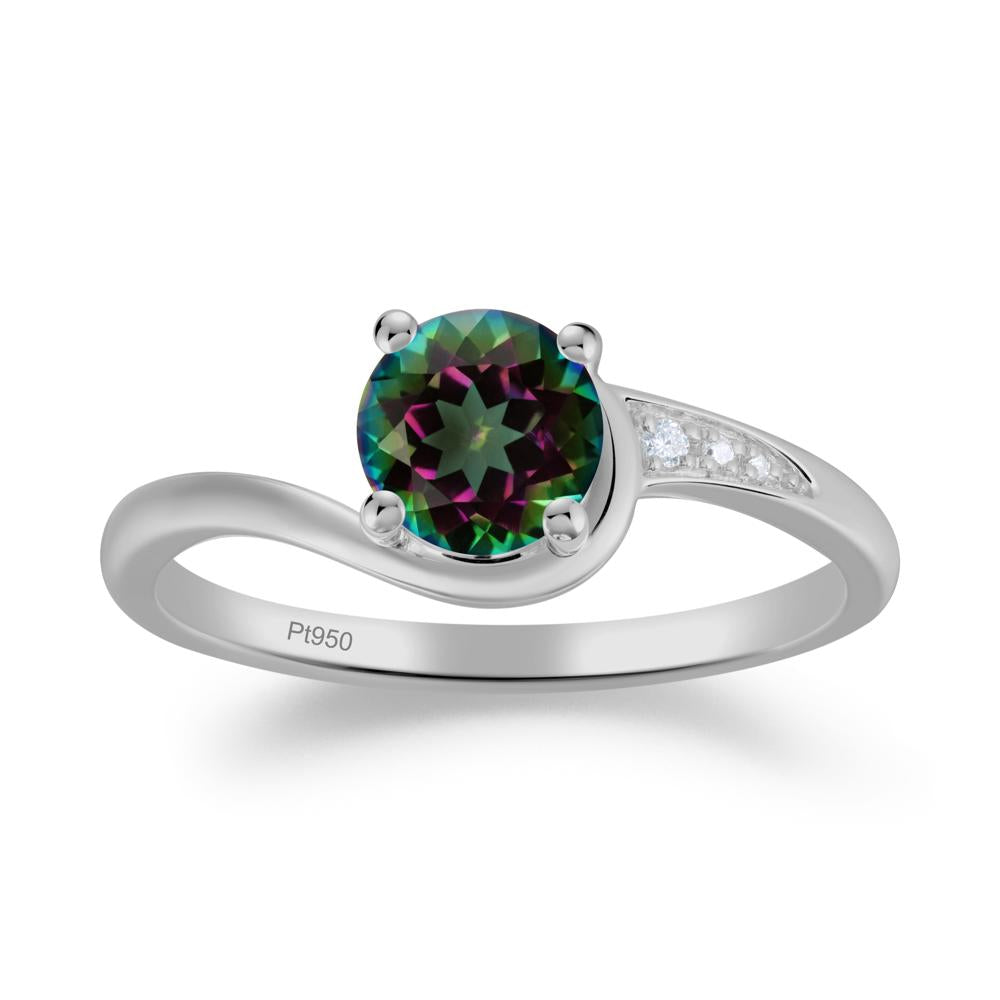 Classic Mystic Topaz Wrap Engagement Ring - LUO Jewelry #metal_platinum
