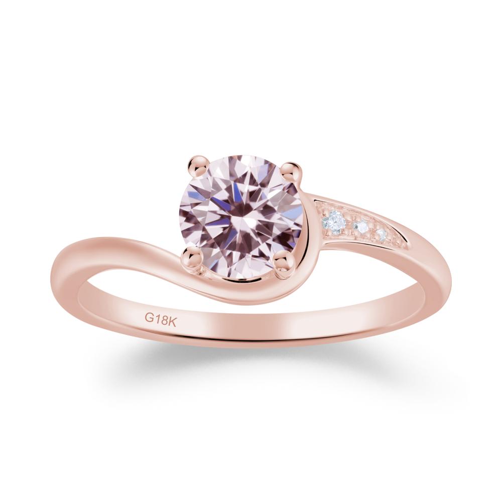 Classic Pink Cubic Zirconia Wrap Engagement Ring - LUO Jewelry #metal_18k rose gold