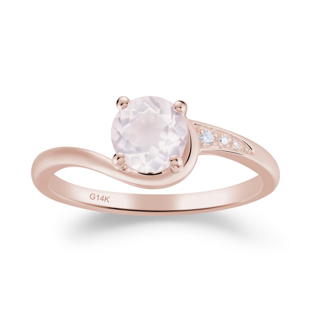 Classic Rose Quartz Wrap Engagement Ring - LUO Jewelry #metal_14k rose gold