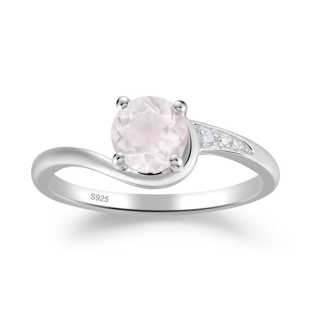 Classic Rose Quartz Wrap Engagement Ring - LUO Jewelry #metal_sterling silver