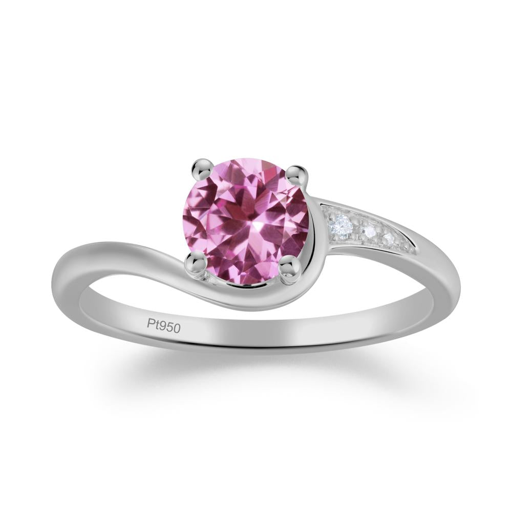 Classic Pink Sapphire Wrap Engagement Ring - LUO Jewelry #metal_platinum