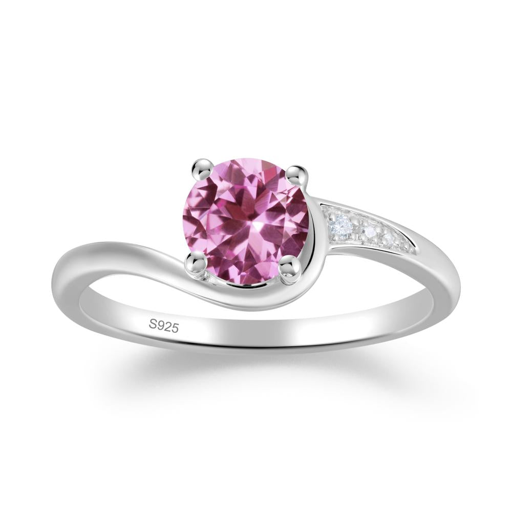 Classic Pink Sapphire Wrap Engagement Ring - LUO Jewelry #metal_sterling silver