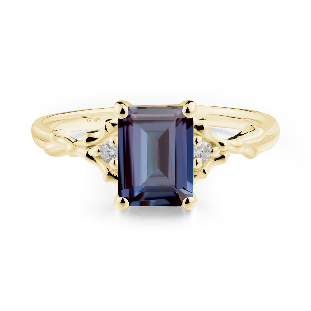 Gothic Thorn Alexandrite Twist Ring for Her - LUO Jewelry #metal_18k yellow gold