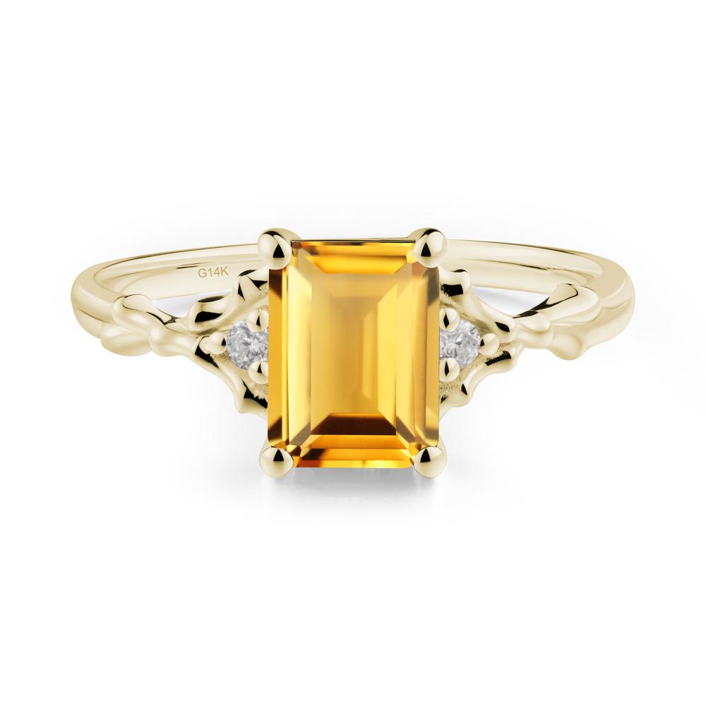 Vintage Thorn Citrine Engagement Ring - LUO Jewelry #metal_14k yellow gold