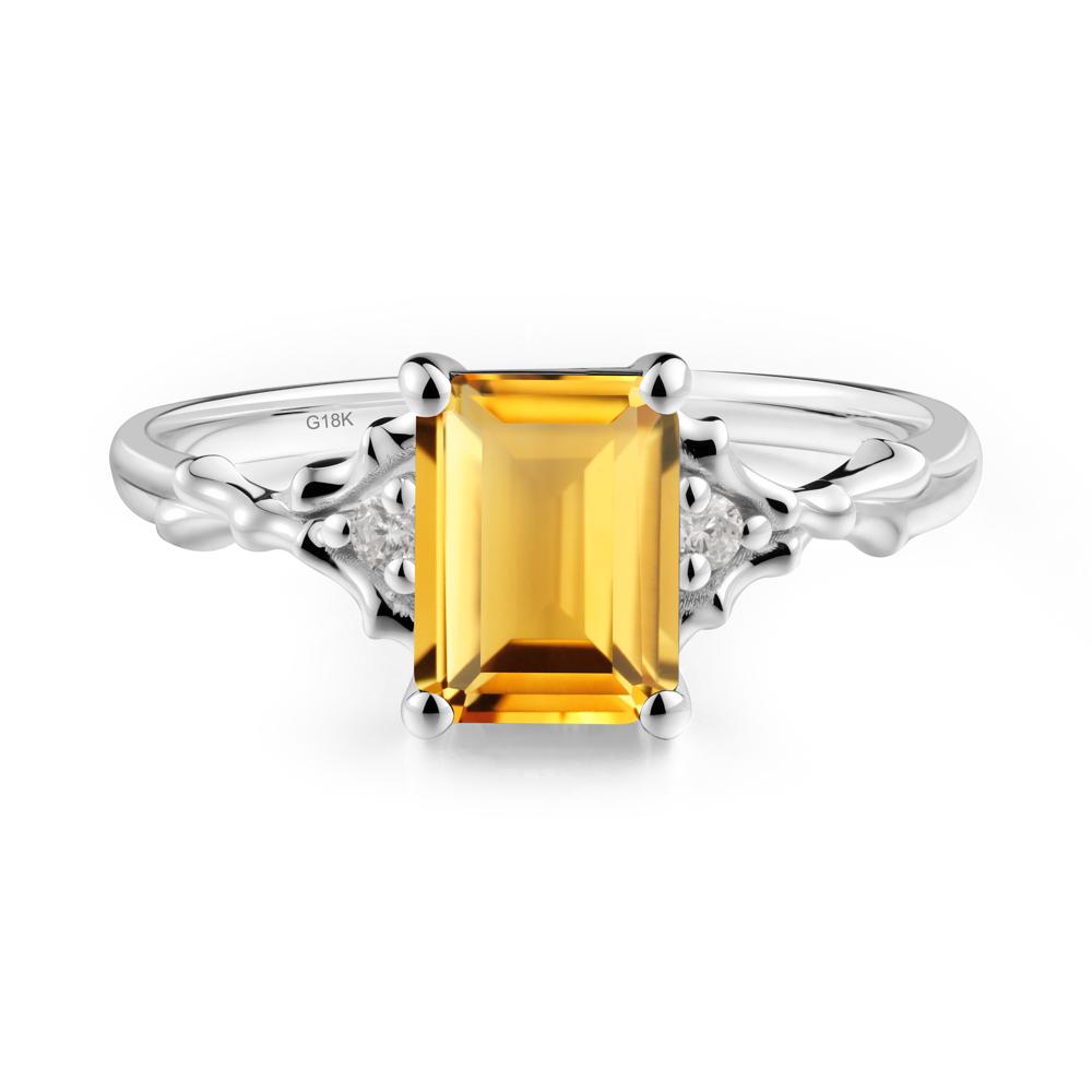 Vintage Thorn Citrine Engagement Ring - LUO Jewelry #metal_18k white gold