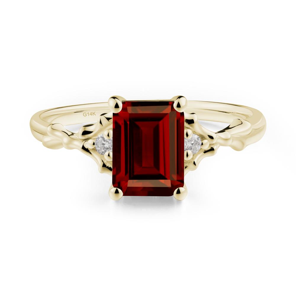 Vintage Thorn Garnet Engagement Ring - LUO Jewelry #metal_14k yellow gold