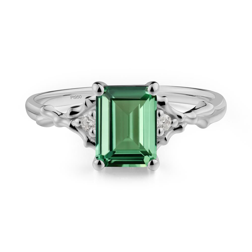Vintage Thorn Green Sapphire Engagement Ring - LUO Jewelry #metal_platinum